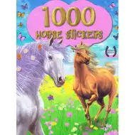 1000 de autocolante cu cai 1. - Album de autocolante cu pajiște înflorită