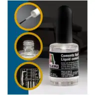 Adeziv pentru machete Italeri cu pensulă 15ml - cu pensulă groasă