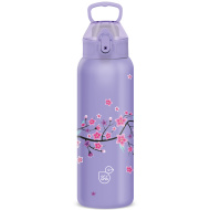 Ars Una: 3D Snow Flower bidon metalic mov, cu pereți dubli, 700 ml