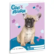 Ars Una: Animale drăguțe - Caiet dictando cu bulldog francez A/5