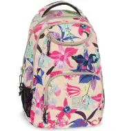 Ars Una: Beach flowers ghiozdan școlar cu flori AU-6, rucsac 34x45x26cm