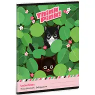 Ars Una: Caiet de teme cu pisică Think Pink, 38 de file, format A5