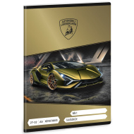 Ars Una: Caiet pătrățat cu model Lamborghini galben A/5 27-32