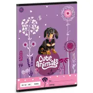 Ars Una: Cute Animals - Caiet cu coperți netede cu cățeluș teckel A/5
