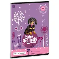 Ars Una: Cute Animals - Caiet cu linii cu cățeluș teckel A/5