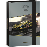 Ars Una: Cutie pentru caiete A/5 cu imprimeu Lamborghini galben