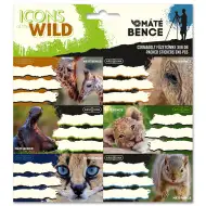 Ars Una: Etichetă pentru caiete cu animale sălbatice, ambalată, 3x6 bucăți