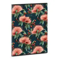 Ars Una: Flowery Green caiet cu pătrățele cu spirală A/4
