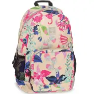 Ars Una: Ghiozdan/rucksac școlar Beach flowers cu flori AU-14, 32x51x25cm