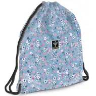 Ars Una: Pearl Blossom Blue sac de sport pentru adolescenți cu flori, 37,5x46cm