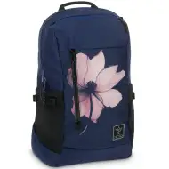 Ars Una: Rucsac școlar cu flori, nuanță roz AU-17, 32x47x18cm