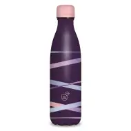 Ars Una: Sticlă metalică cu perete dublu Ribbon mov 500ml