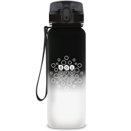 Ars Una: bidon mat cu gradient de culoare, fără BPA - 800 ml - Negru și Alb
