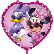 Balon din folie în formă de inimă cu Minnie Mouse, 46 cm