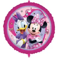 Balon din folie roz cu model Minnie Mouse și Daisy, 46 cm