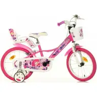 Bicicletă Sfera Fairy roz, mărimea 16 - bicicletă Dino Bikes