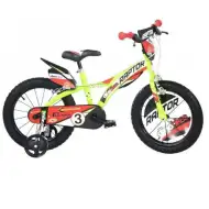 Bicicletă pentru copii Raptor verde, mărimea 14 - bicicletă Dino Bikes
