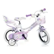 Bicicletă pentru fete, culoare albă, mărimea 12 - bicicletă Dino Bikes