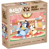 Bluey 2 în 1 puzzle Eco mini cu 24 de piese și carte de colorat 35x25cm - Lisciani