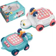 Broasca țestoasă muzicală și luminoasă pentru bebeluși, telefon, în două variante, 20cm.