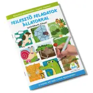 Caiet de activități de dezvoltare cu animale, cu marker lavabil