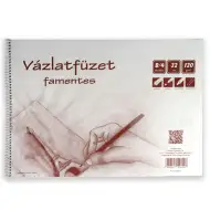 Caiet de schițe fără lemn, spirală, format B/4, 32 de pagini, 120g