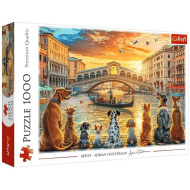 Câini în Veneția puzzle premium de 1000 de piese - Trefl