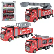 Camion de pompieri: Set de 3 camioane de pompieri cu funcție de retragere.