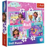 Casa de păpuși a lui Gabi 4 în 1 puzzle de 35-48-54-70 piese - Trefl