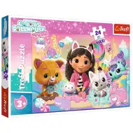 Casa de păpuși a lui Gabi și prietenii ei, puzzle maxi de 24 de piese - Trefl
