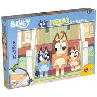Cățelușii Bluey pe scări 2 în 1 puzzle de 24 piese și carte de colorat 35x25cm - Lisciani