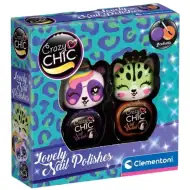 Crazy Chic: Lovely Nail lac de unghii cu pensulă în formă de animale set de 2 bucăți galben și roz - Clementoni