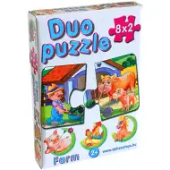 DUO Puzzle cu animale de la farm - D - Toys