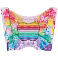 Faber-Castell: Set de 20 creioane colorate Sparkle Butterfly în cutie metalică