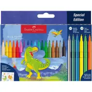 Faber-Castell: Set de carioci cu dinozauri, pachet 18+6 bucăți