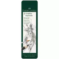 Faber-Castell: Set de creioane grafit acvarel în cutie metalică, 5 bucăți