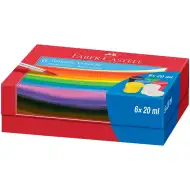 Faber-Castell: Set de tempera la borcan, 6x20ml