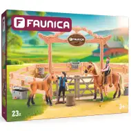 Faunica: Set de joacă cu cai și călăreți, 23 de piese - Woodyland