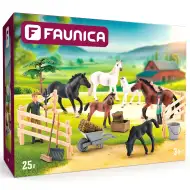 Faunica: Set de joacă de 25 de piese cu cai Lipițani - Woodyland