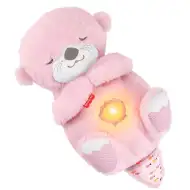 Fisher-Price: Vidră roz adormită cu funcții - Mattel