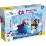 Frozen 2 în 1 maxi puzzle de 24 piese și carte de colorat 70x50cm - Lisciani