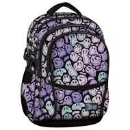 Ghiozdan școlar St.Right Crazy Faces cu patru compartimente, rucsac BP01 43x32x20cm