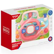Happy World: Volan multifuncțional în culoarea roz cu efecte de lumină și sunet 23x17,5cm