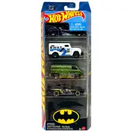 Hot Wheels: Set de 5 mașinuțe vehicule Batman - Mattel