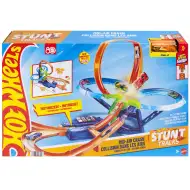Hot Wheels Stunt Tracks: Set de piste Coliziune în aer cu mașinuță – Mattel