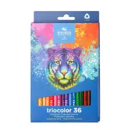 ICO: Koh-I-Noor 3135 Creion colorat hexagonal în cutie cu tigru, set de 36 bucăți