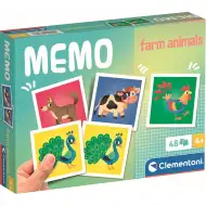 Joc de memorie cu 48 de piese cu animale de fermă - Clementoni