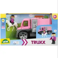 LENA: Camion de transport cal roz cu figurină