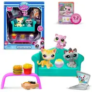 Littlest Pet Shop: Set de joacă cu 3 piese Diner Dash cu figurine pisici