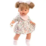 Llorens: Joelle, păpușă plângătoare de 38 cm cu suzetă în rochie de vară